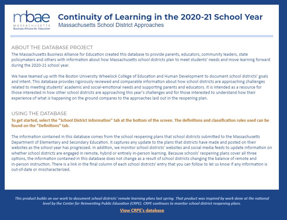 New Database Shows How the Largest 40 School Districts in Massachusetts
