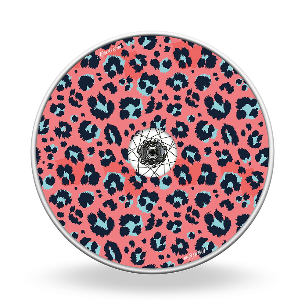 Wheel covers Blue leopard print WheelsFun
