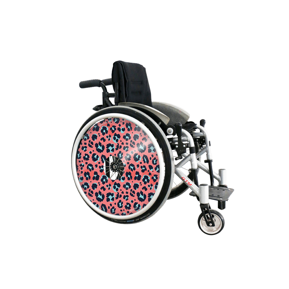 Wheel covers Blue leopard print WheelsFun