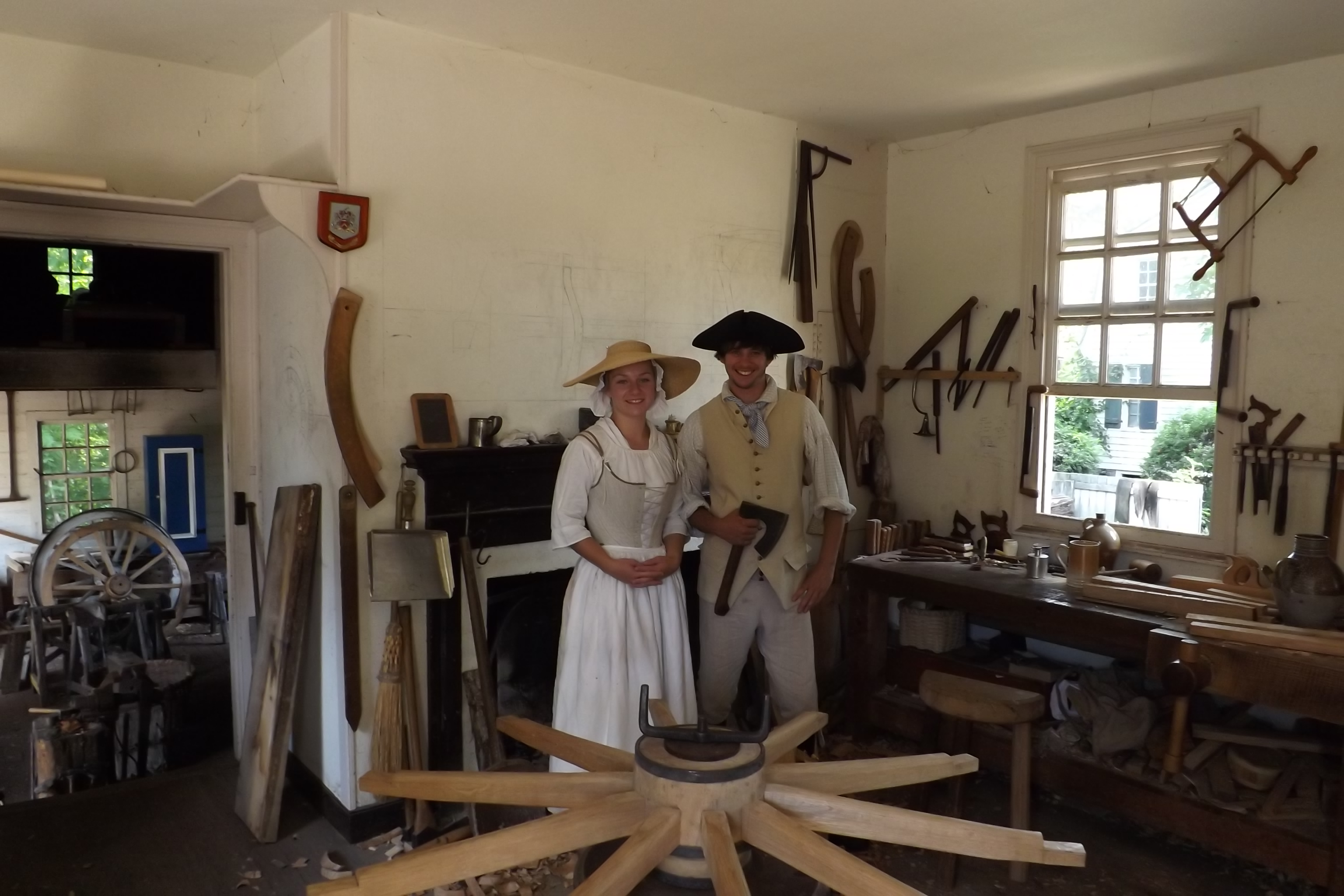 Wheelwright in Williamsburg Wheelwright's shop