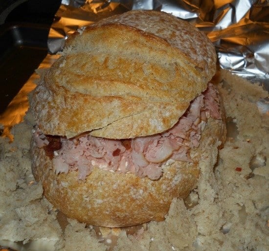 Mississippi Sin Dip in a French Bread Loaf