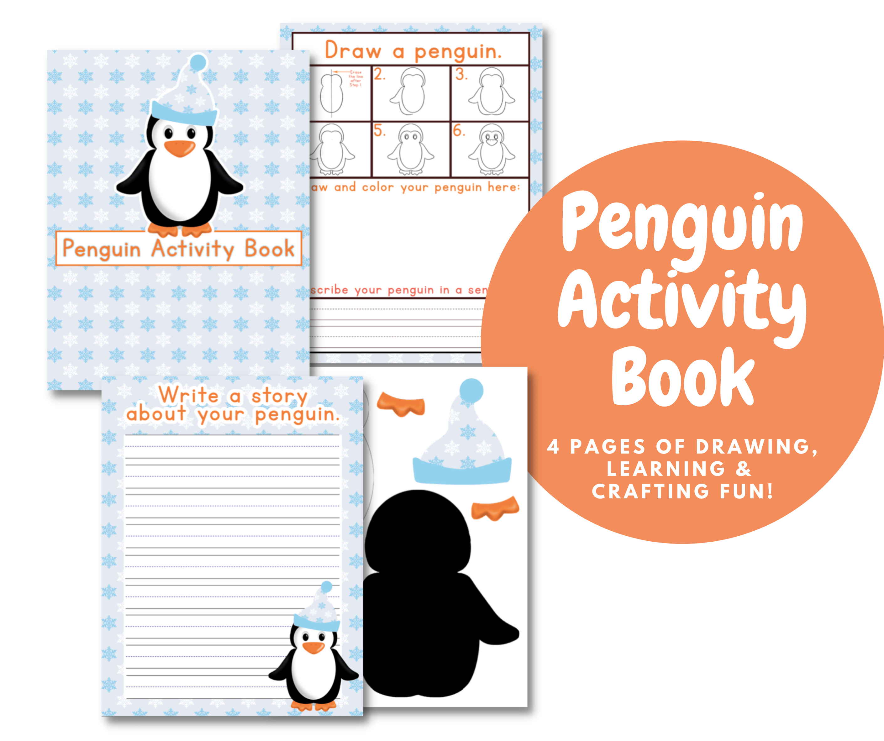 Penguin Activity Book and Craft Printable ?? SKrafty