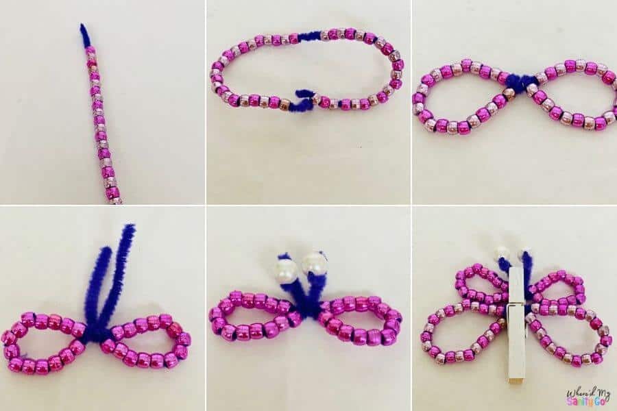 Dollar Tree Beaded Butterfly Craft