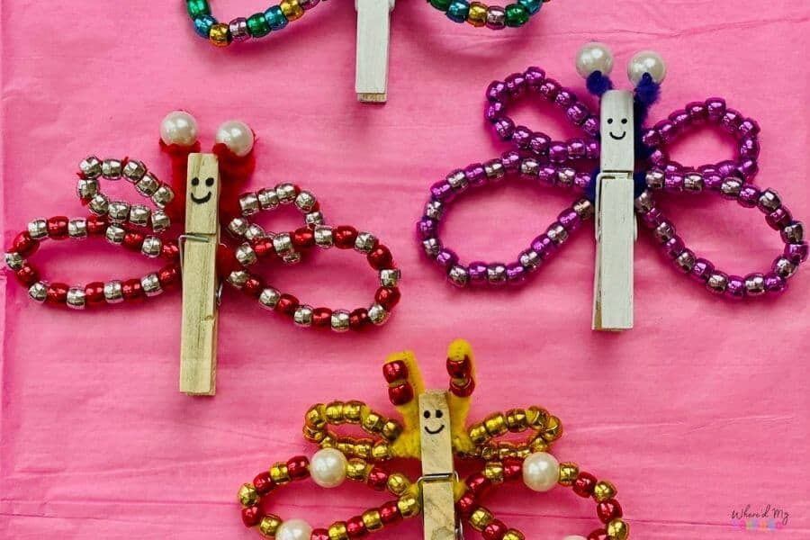 Dollar Tree Beaded Butterfly Craft