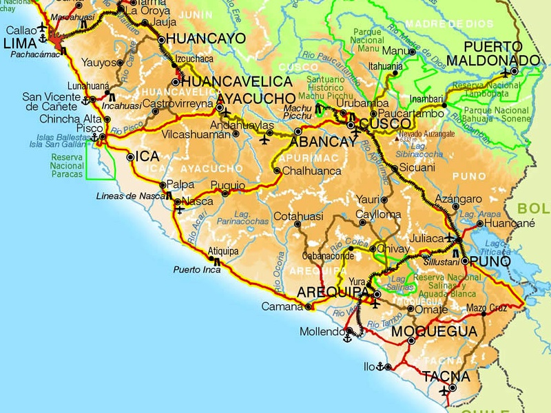 Map Of Southern Peru Map of southern Peru Where Is Annie?