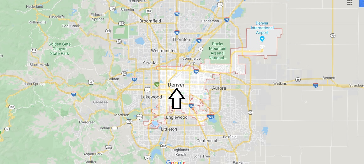 Denver Map and Map of Denver, Denver on Map Where is Map