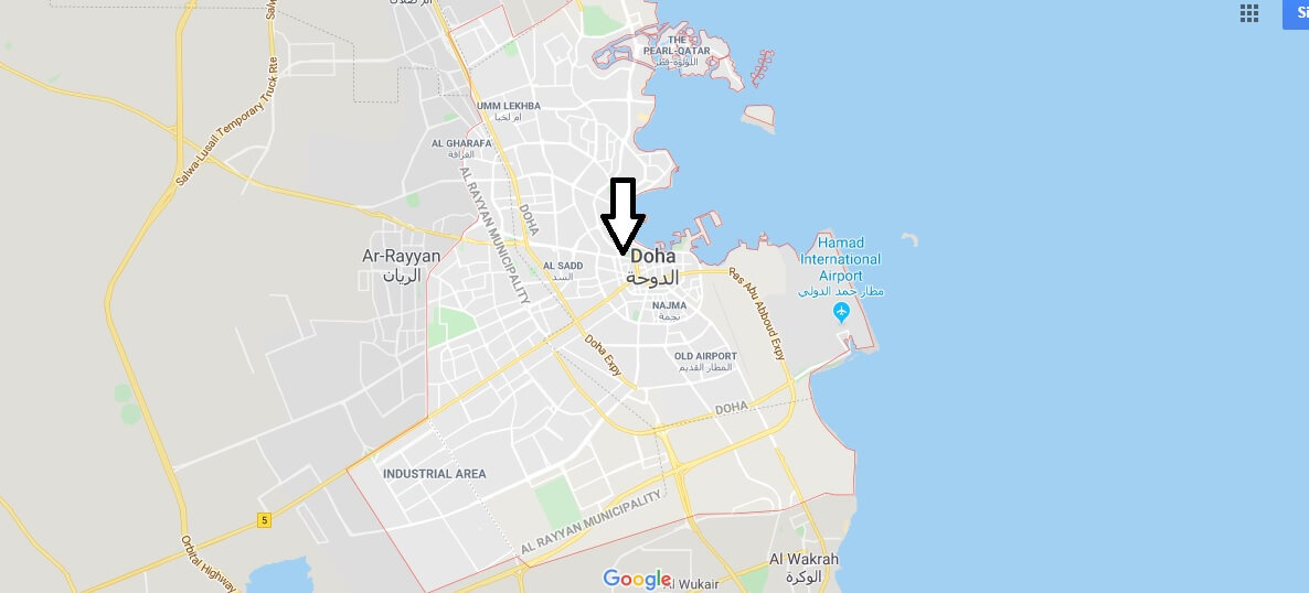Google Map of Doha, Qatar Nations Online Project