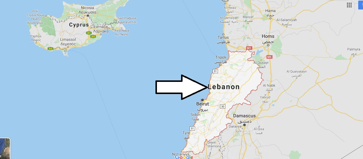 Lebanon World Map: Show where is Lebanon location on World Map