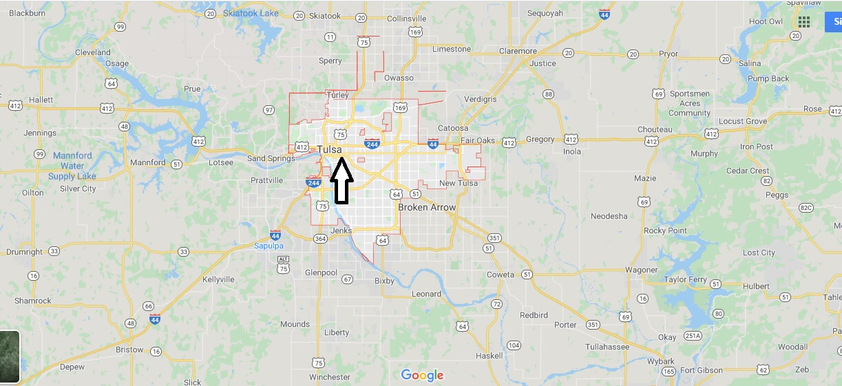 Tulsa Map and Map of Tulsa, Tulsa on Map Where is Map
