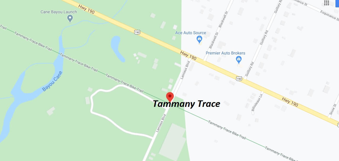 Where is Tammany Trace? Where is Map