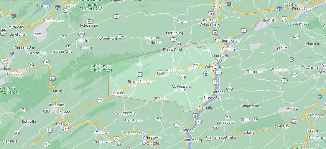 Where is Snyder County Pennsylvania? Snyder County Map Where is Map