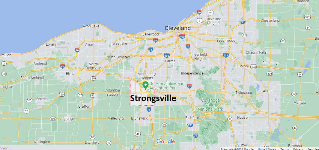 Where is Strongsville Ohio? What County is Strongsville in Where is Map