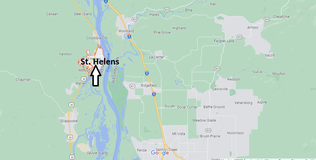Where is St. Helens Oregon? What County is St. Helens in Where is Map