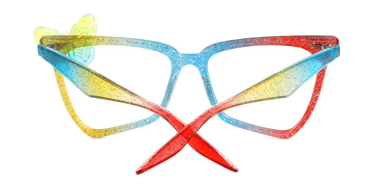Multicolor Butterfly Unique Custom Engraving Eyeglasses