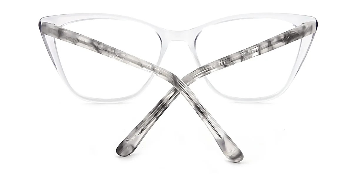 Grey Cateye Unique Eyeglasses WhereLight