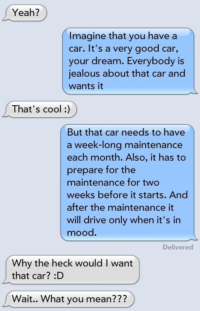 Car analogy