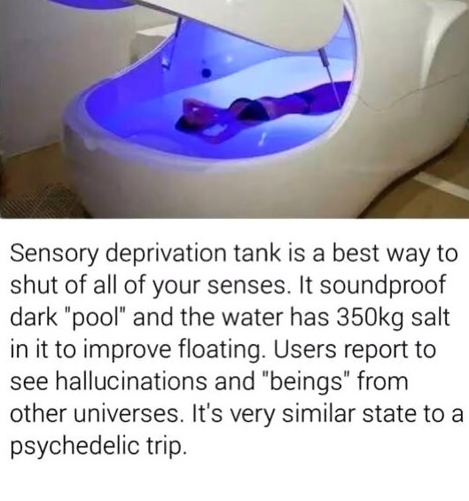 Sensory deprivation tank
