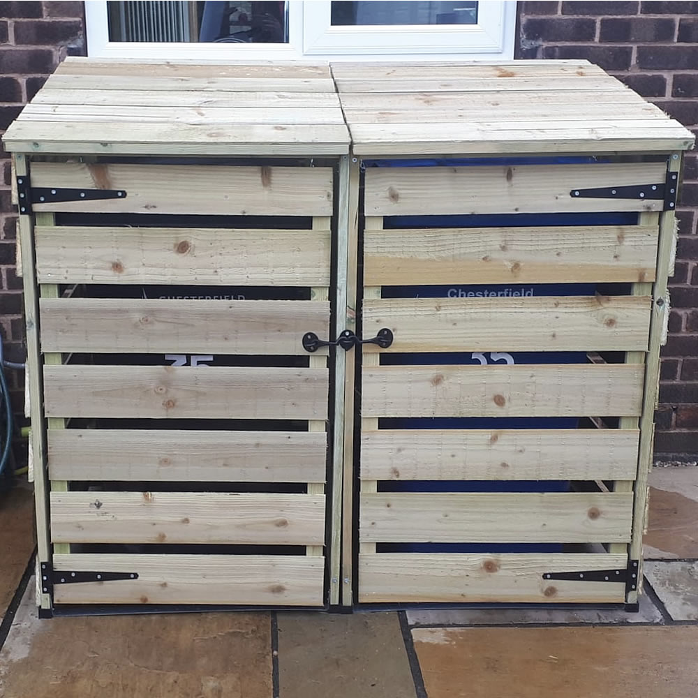 Timber Wheelie Bin Store.