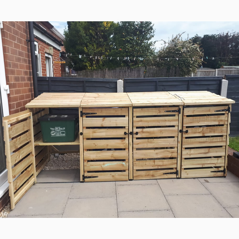 Timber Wheelie Bin Store.
