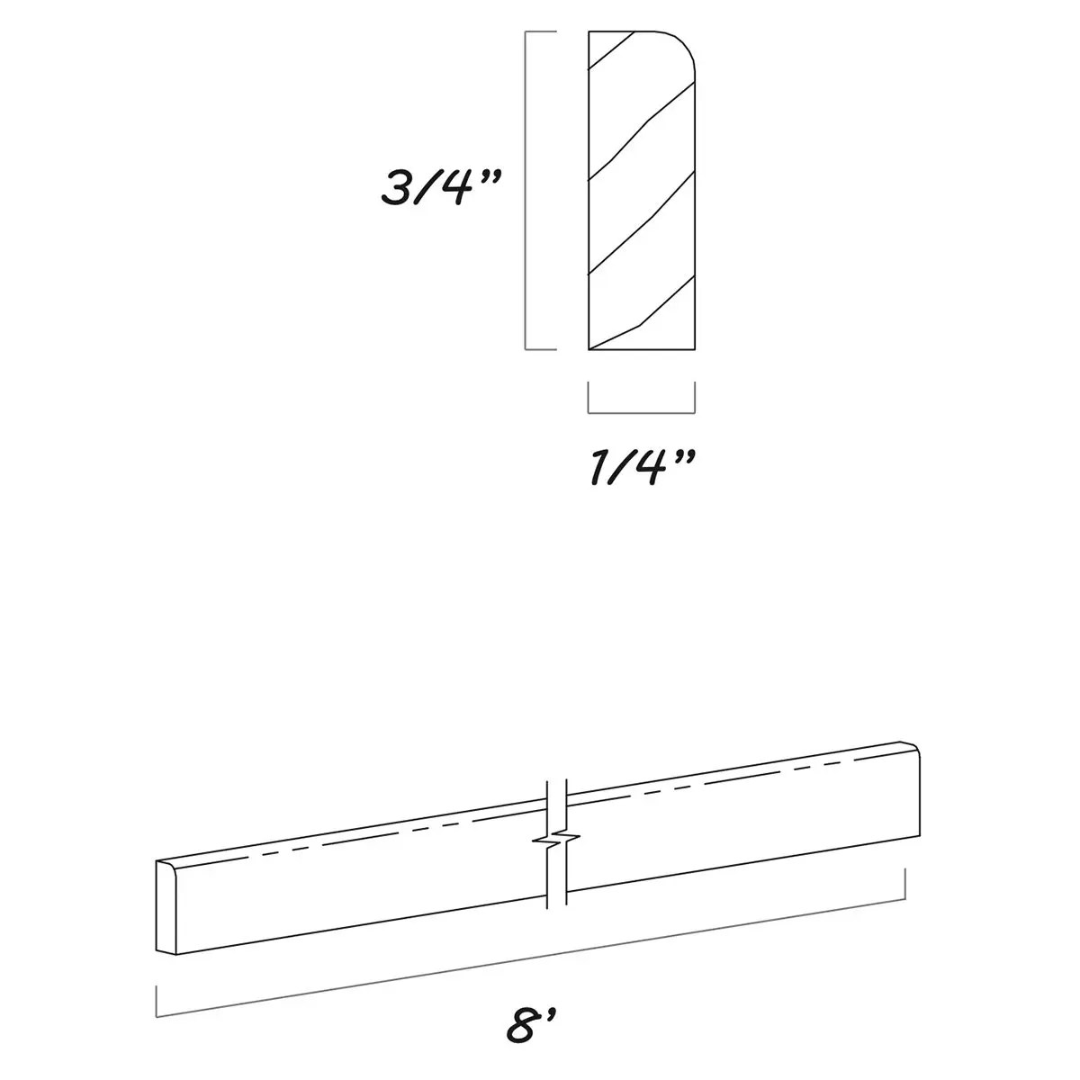 Shaker White Scribe Molding WHG