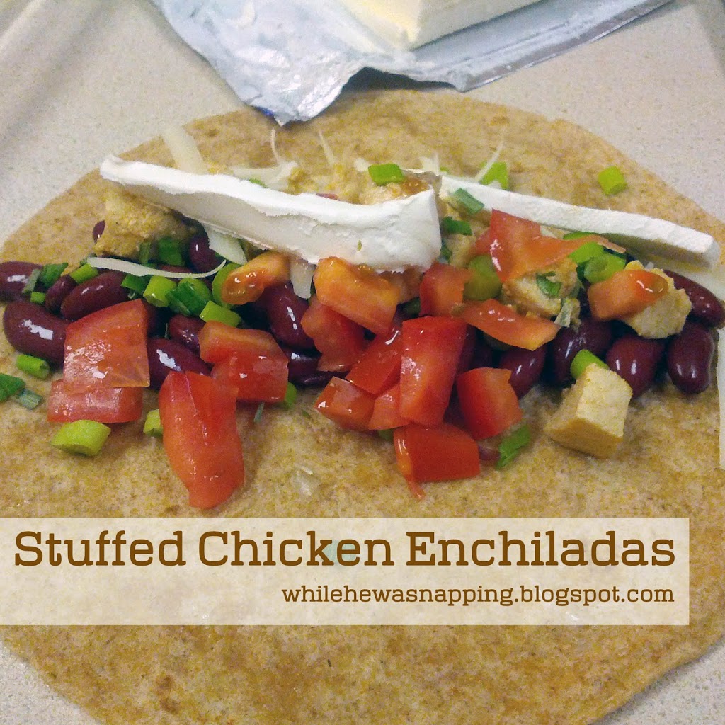 Stuffed Chicken Enchiladas While He Was Napping