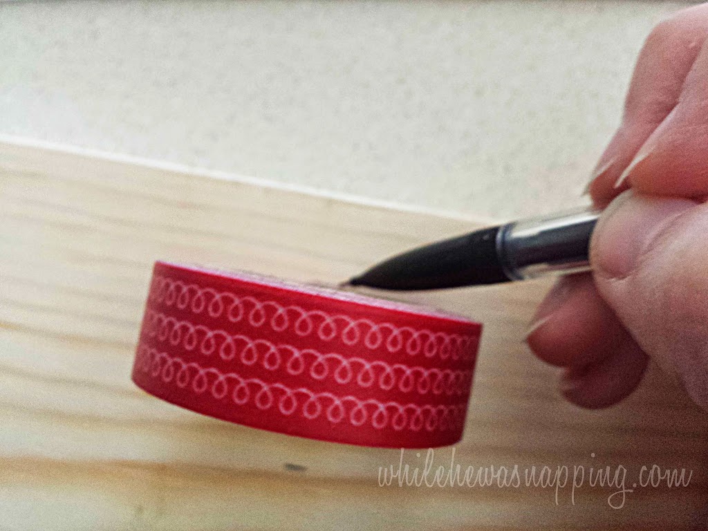 Washi Tape USA Flag Craft While He Was Napping