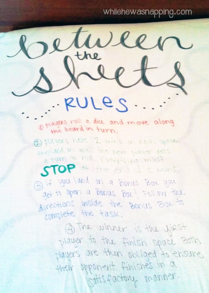 Between the Sheets Game At Home Date Night Idea While He Was Napping