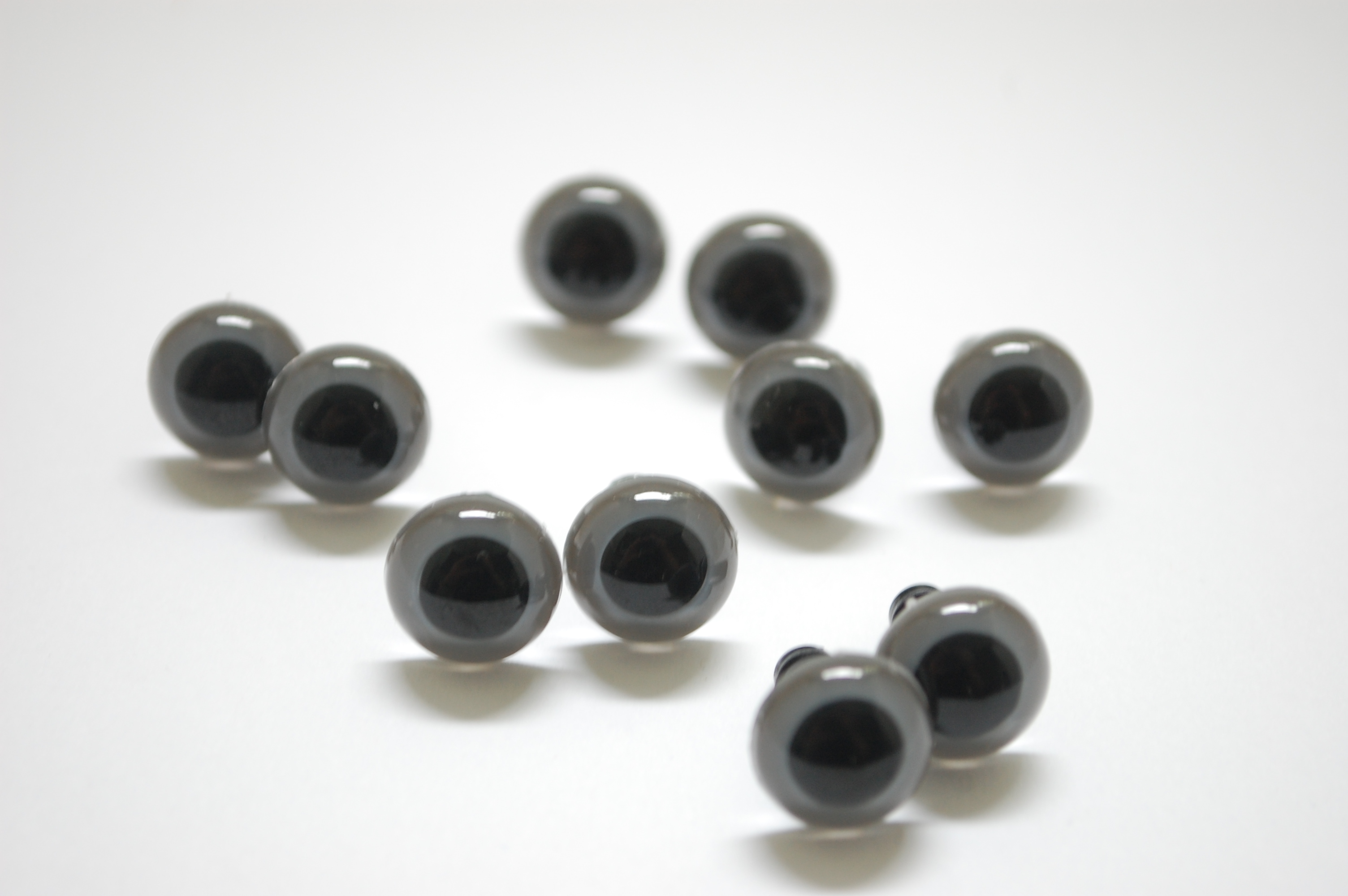 12mm Pale Gray Safety Eyes 5 Pairs