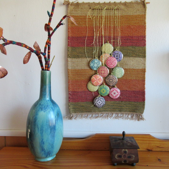 Repurposed Placemat Wall Hanging 5 WhimziVille