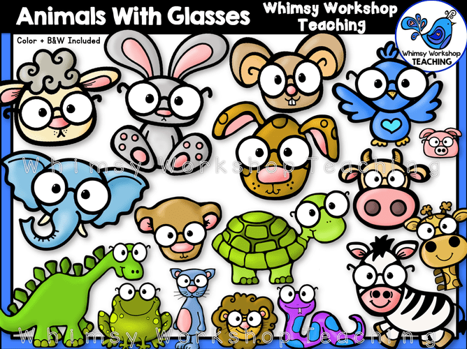 Animals with Glasses Whimsy Teaching