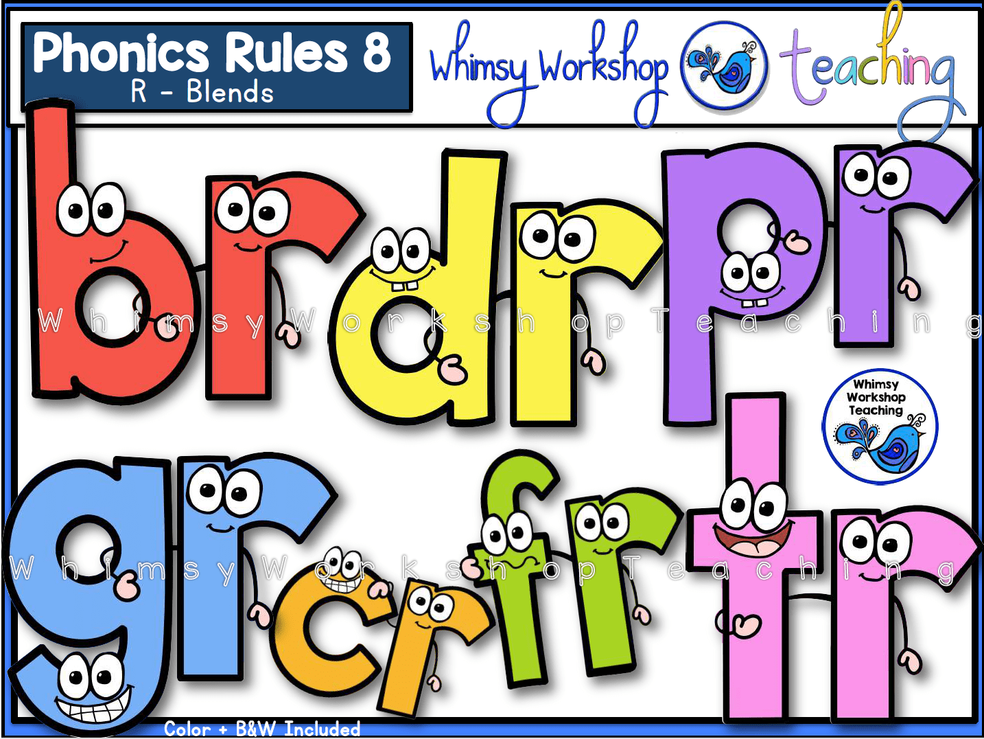 Phonics Rules 8 R blends Whimsy Teaching