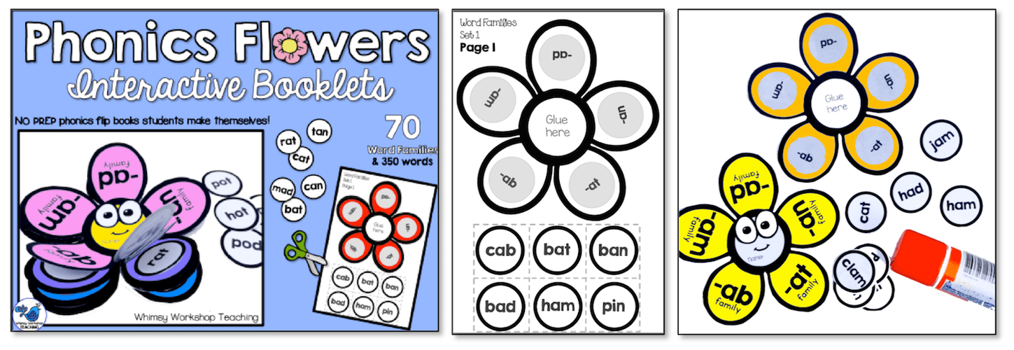 Phonics Flowers Interactive Booklets Whimsy Teaching