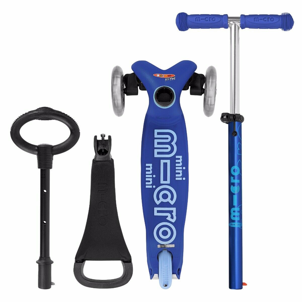 Micro Mini 3in1 Deluxe Ride On Seated Scooter Blue Toys for
