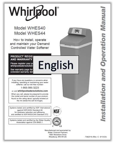 WHES40 / WHES44 Manual – Whirlpool