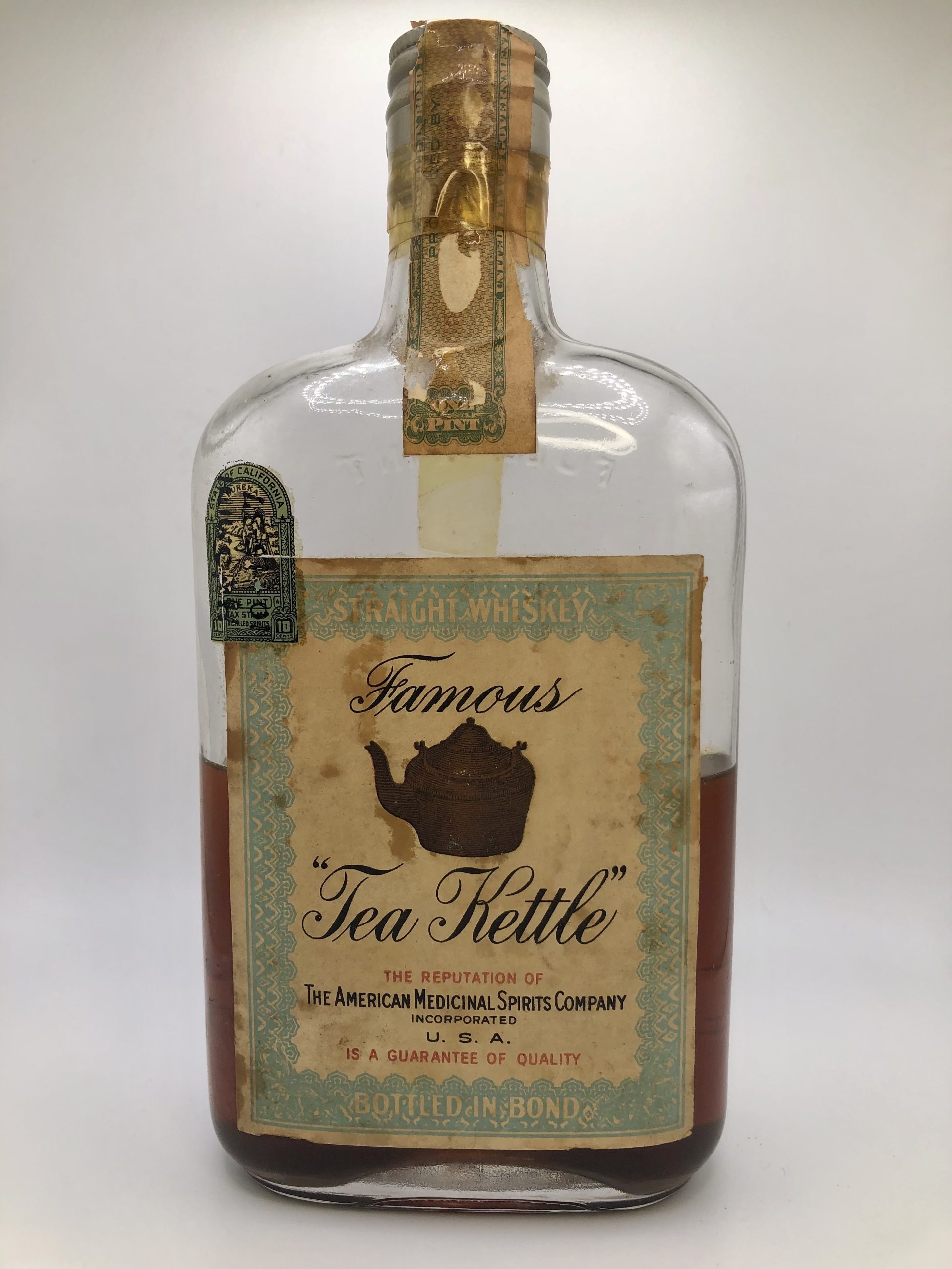 Famous "Tea Kettle" Straight Whiskey Pint Bottled in Bond Fall 191