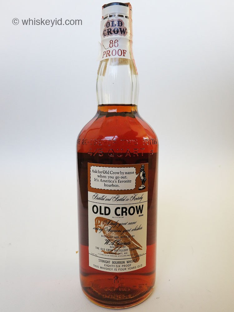 old_crow_86pf_1964_back whiskey id identify vintage and collectible