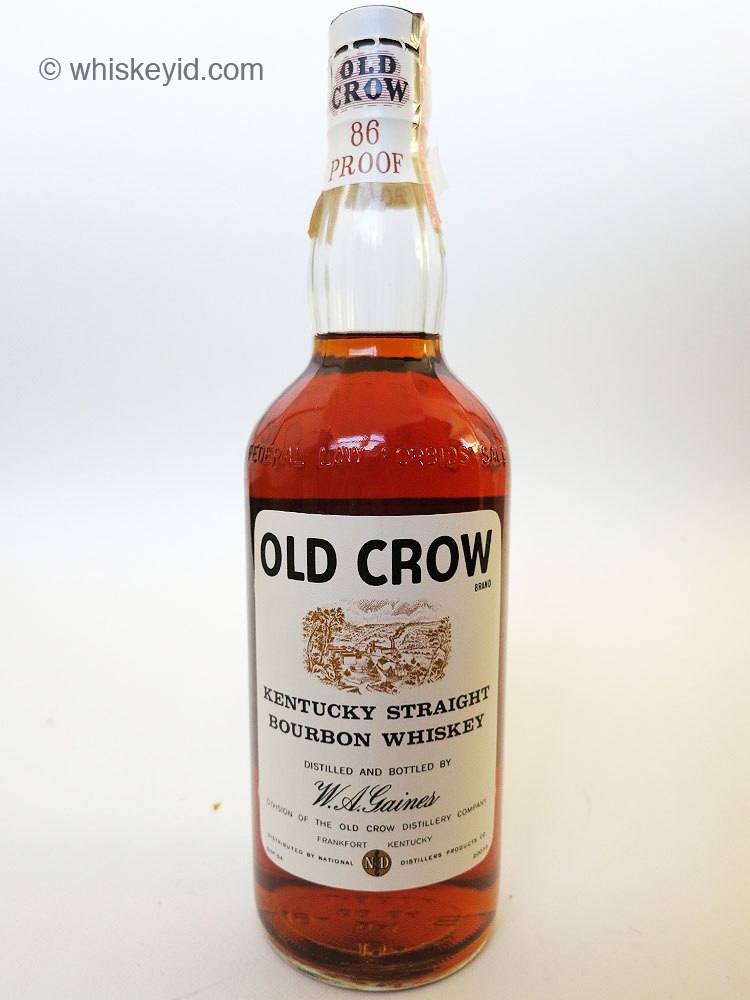 old_crow_86pf_1964_front whiskey id identify vintage and