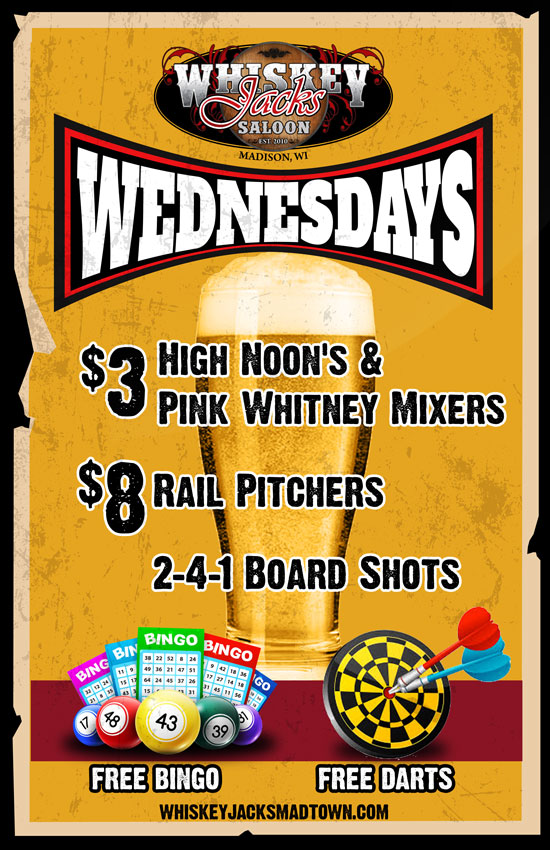 Weekly Specials Whiskey Jacks Saloon