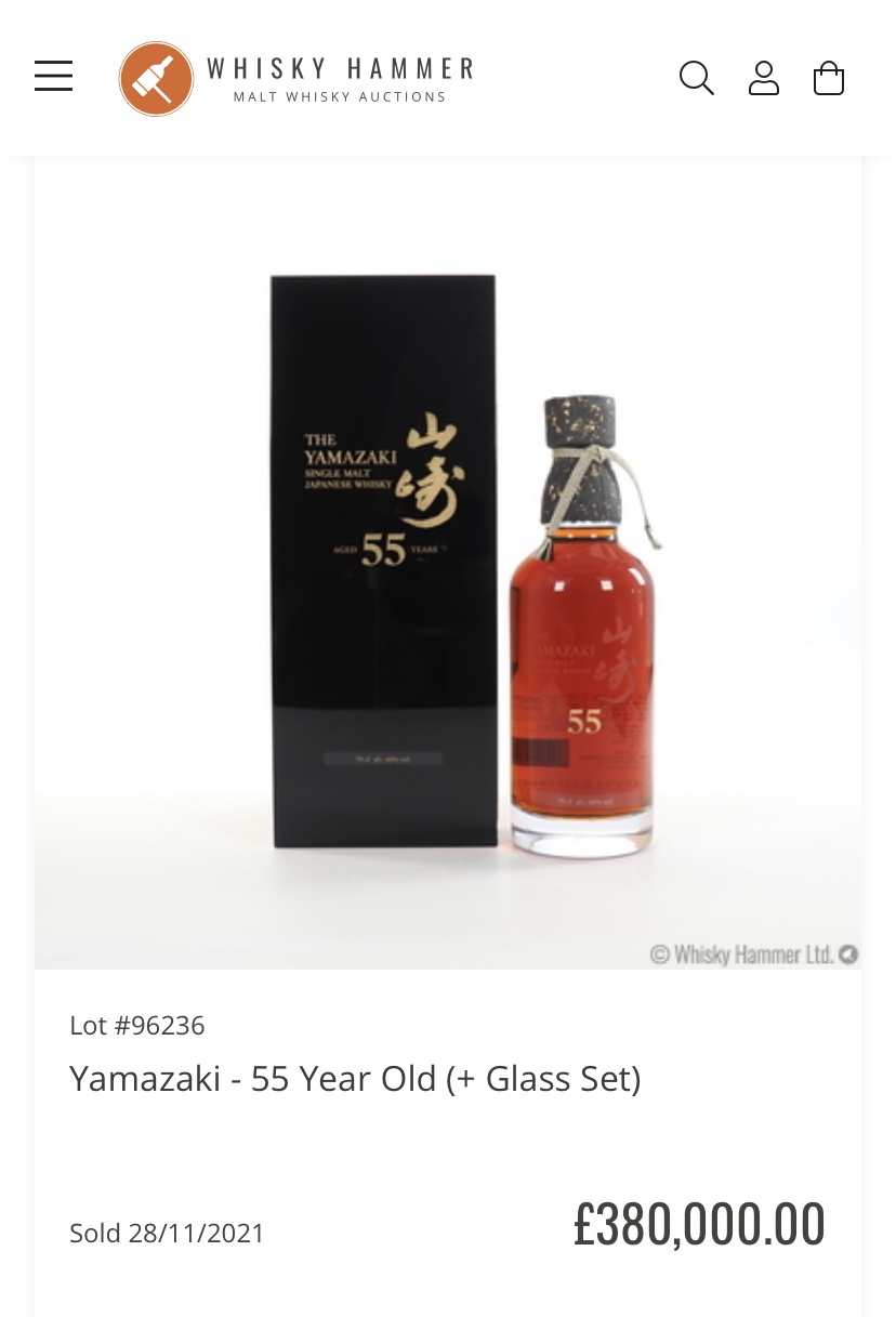 News The Yamazaki 55yo Sold Through Whisky Hammer For… whisky unplugged
