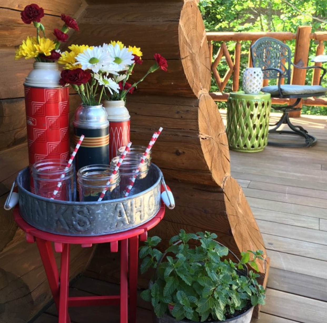 Decorating with Vintage Thermos White Arrows Home