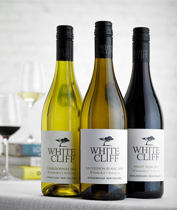 Wine from vineyards in NZ and Australia Whitecliff Wines