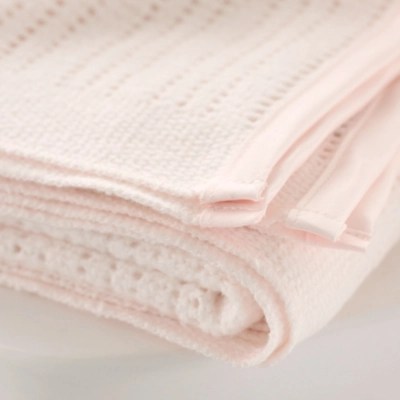 Satin Edged Cellular Baby Blanket Baby Blankets The White Company UK