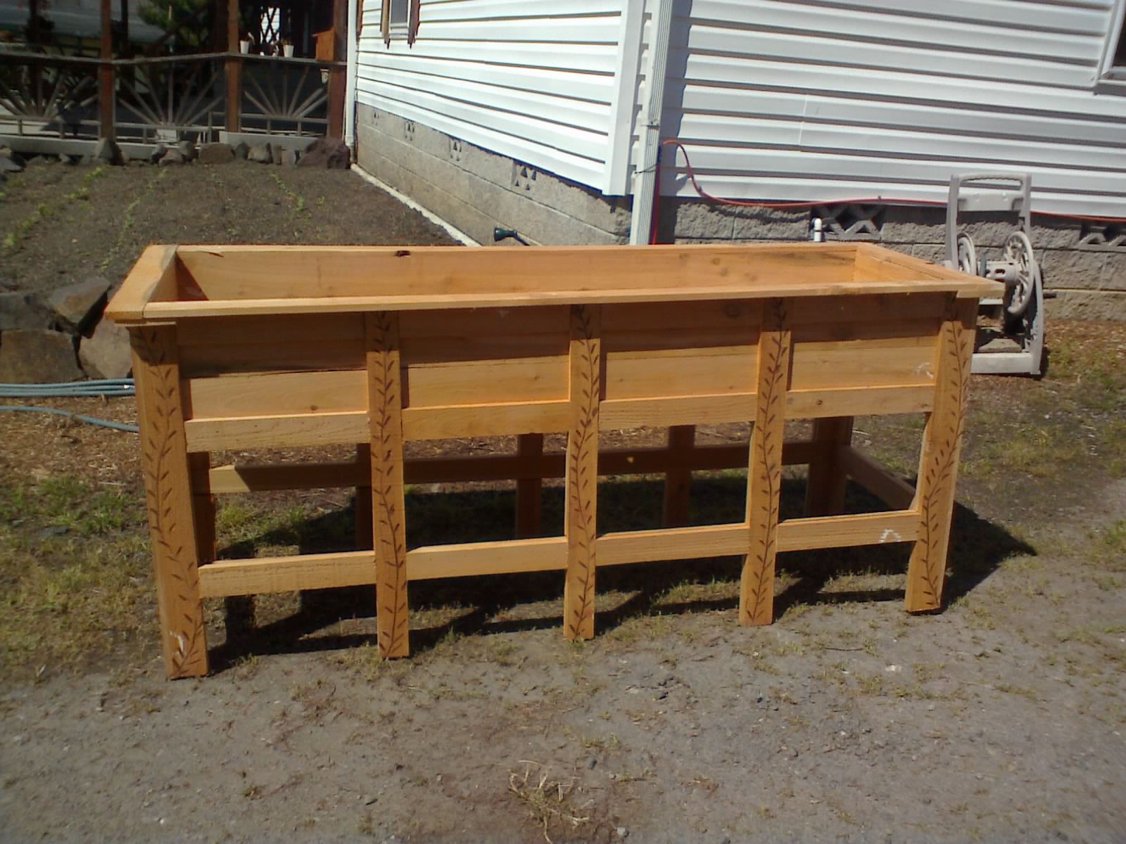 Tall 6 ft Cedar Planter Box White Dragon Therapies