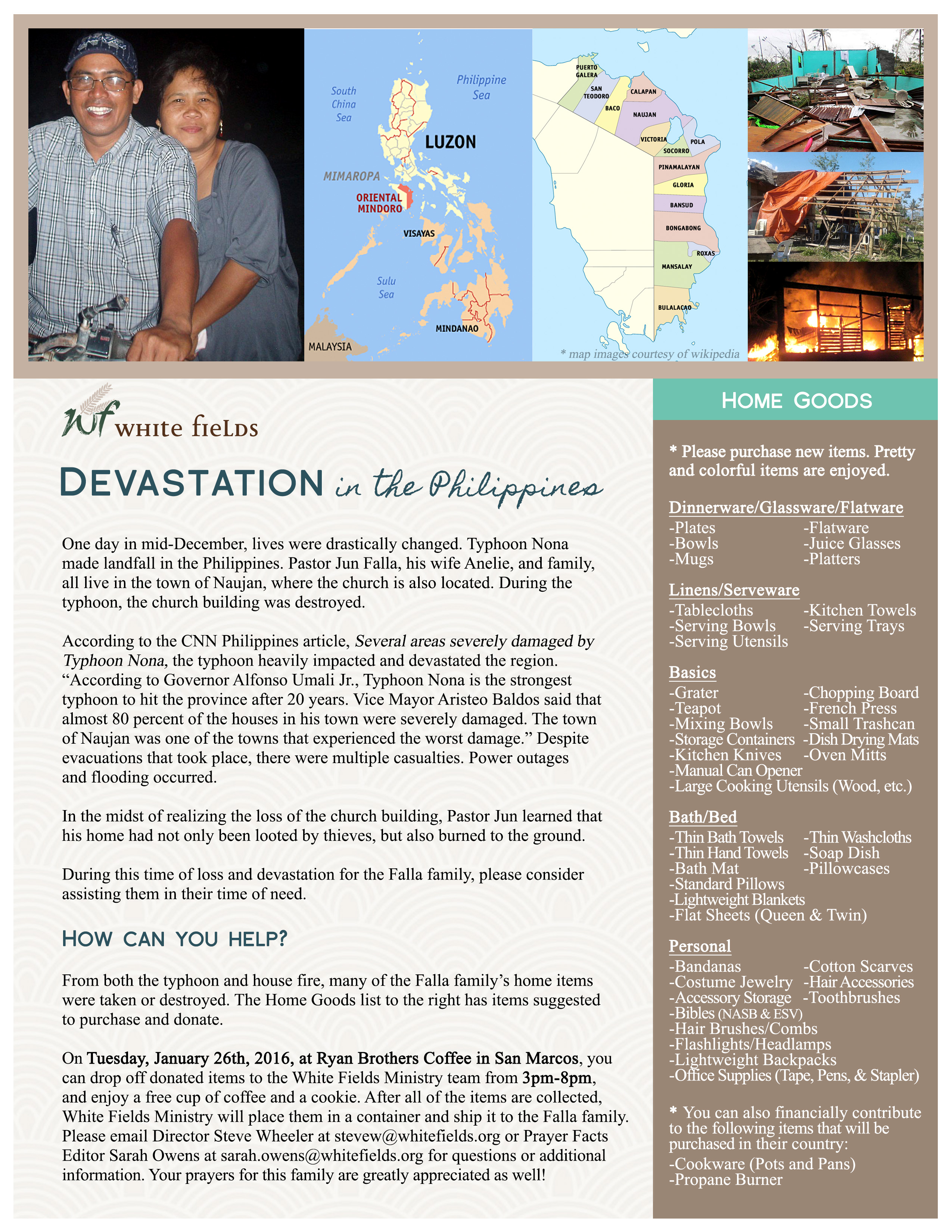 Devastation in the Philippines White Fields