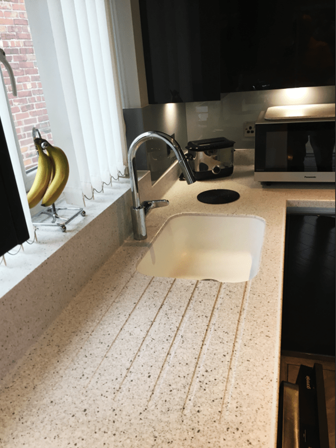 John Lewis Corian ® kitchen worktops Whitehall Fabrications