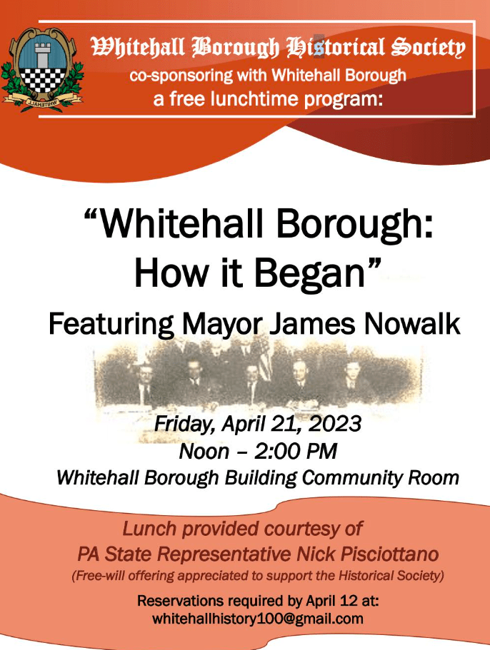 Historical Society Luncheon • Whitehall Borough
