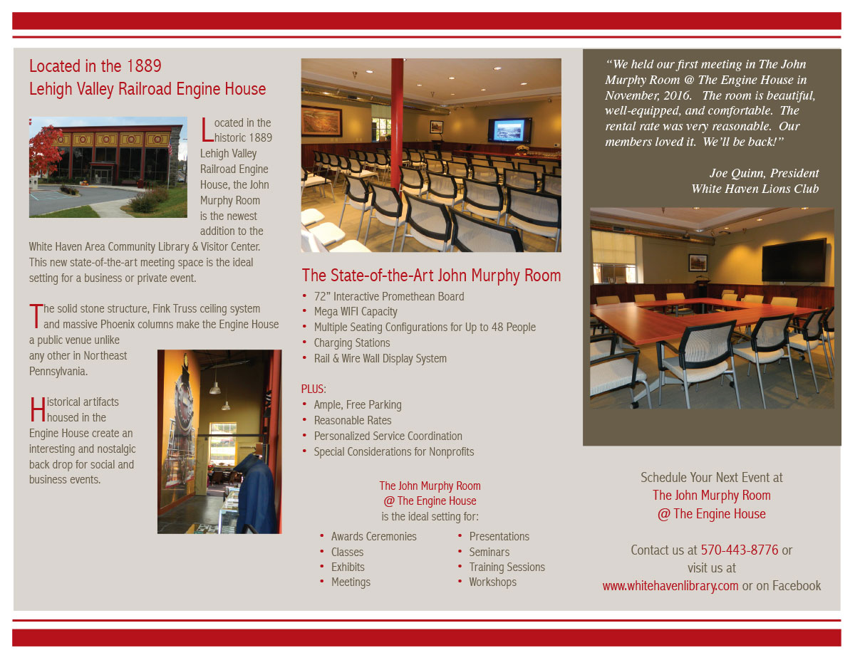 John Murphy Room » White Haven Area Community Library