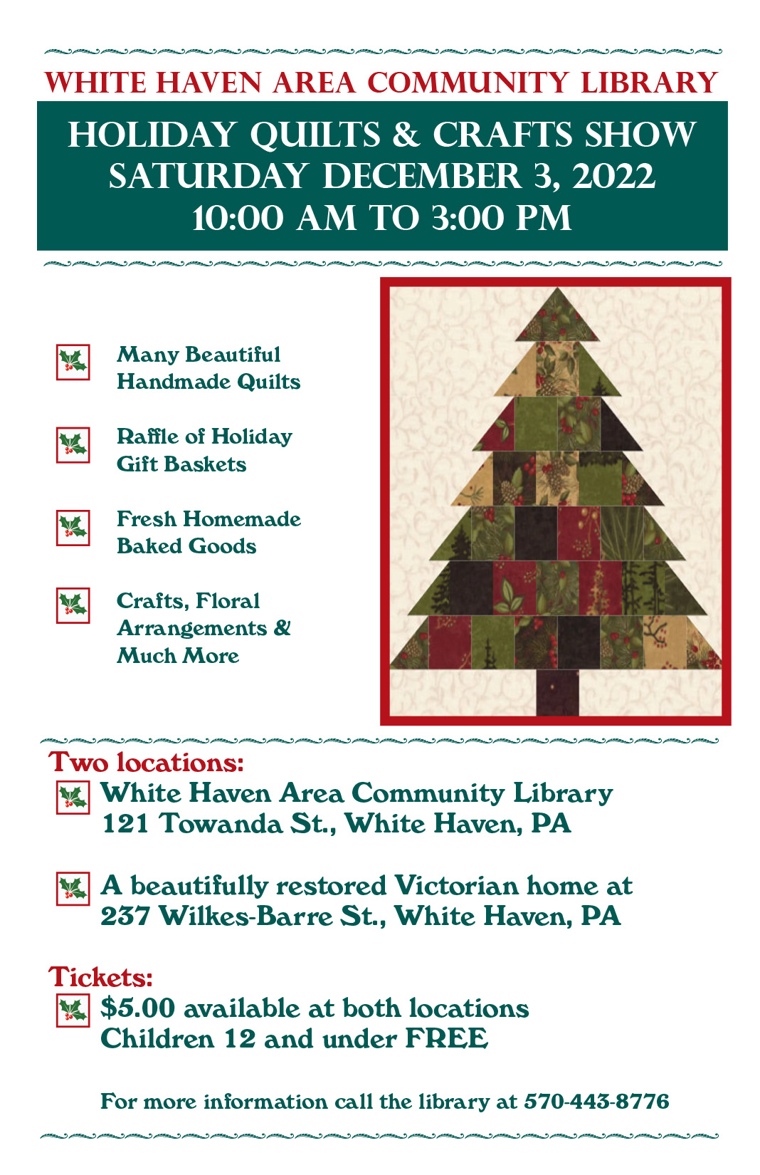 Quilts & Crafts Show » White Haven Area Community Library