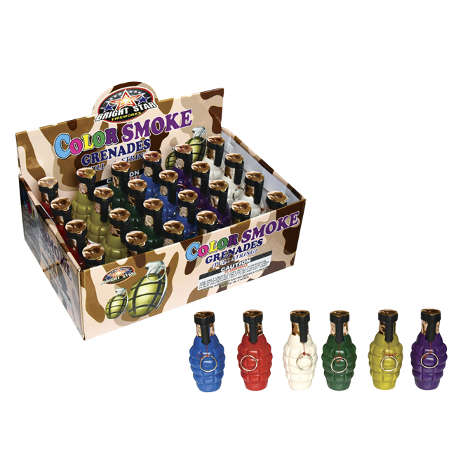 Color Smoke Grenades BS2602 Whitenight's Fireworks