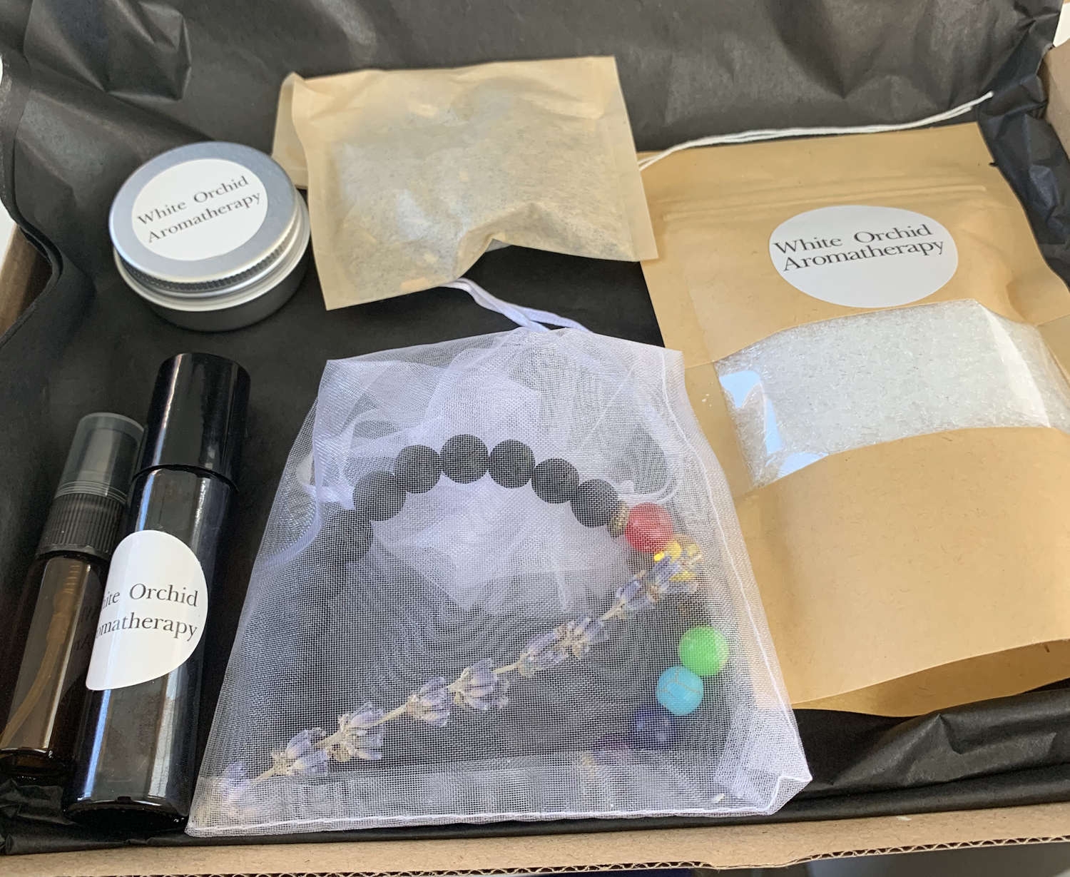 Letterbox Gift Box White Orchid Aromatherapy